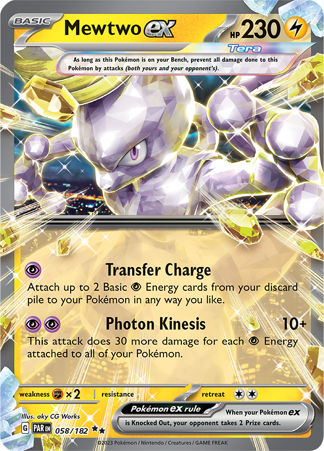 Mewtwo ex 058/182 SV Paradox Rift Double Rare Pokemon Card TCG – Kawaii  Collector