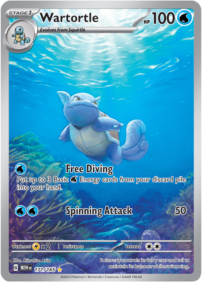 Wartortle 171165 Sv 151 Set Full Art Illustration Rare Pokemon Card T