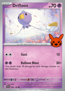 Drifloon 089/198 (Scarlet &amp; Violet Base Set) Trick or Trade 2023 Common Pokemon Card TCG Near Mint