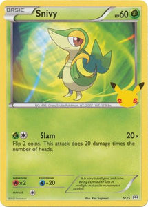 Snivy 5/25 McDonalds 25th Anniversary Promo Pokemon Card TCG Near Mint