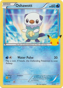 Oshawott 21/25 McDonalds 25th Anniversary Promo Pokemon Card TCG Near Mint