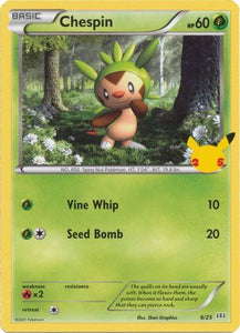 Chespin 6/25 McDonalds 25th Anniversary Promo Pokemon Card TCG Near Mint