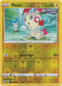 Plusle 89/264 SWSH Fusion Strike Reverse Holo Common Pokemon Card TCG Near Mint