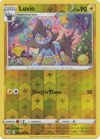 Luxio 92/264 SWSH Fusion Strike Reverse Holo Uncommon Pokemon Card TCG Near Mint 