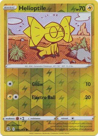 Helioptile 98/264 SWSH Fusion Strike Reverse Holo Common Pokemon Card TCG Near Mint