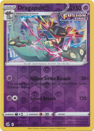 Dragapult 130/264 SWSH Fusion Strike Reverse Holo Rare Pokemon Card TCG Near Mint