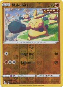 Makuhita 142/264 SWSH Fusion Strike Reverse Holo Common Pokemon Card TCG Near Mint