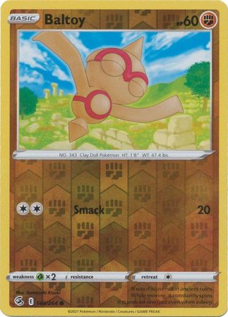 Baltoy 144/264 SWSH Fusion Strike Reverse Holo Common Pokemon Card TCG Near Mint
