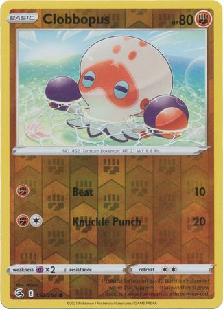 Clobbopus 152/264 SWSH Fusion Strike Reverse Holo Common Pokemon Card TCG Near Mint