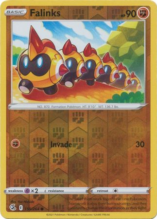 Falinks 155/264 SWSH Fusion Strike Reverse Holo Common Pokemon Card TCG Near Mint
