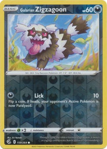 zigzagoon pokemon card value Galarian Zigzagoon 159/264 SWSH Fusion Strike Reverse Holo Common Poke – Kawaii Collector