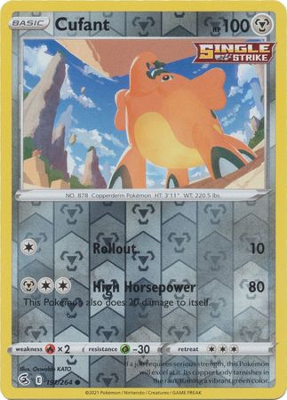 Cufant 191/264 SWSH Fusion Strike Reverse Holo Common Pokemon Card TCG Near Mint