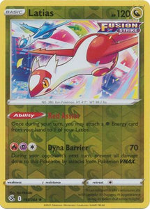 Latias 193/264 SWSH Fusion Strike Reverse Holo Rare Pokemon Card TCG Near Mint