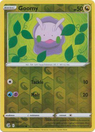 Goomy 195/264 SWSH Fusion Strike Reverse Holo Common Pokemon Card TCG Near Mint