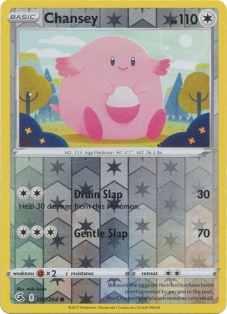 Chansey 202/264 SWSH Fusion Strike Reverse Holo Common Pokemon Card TCG Near Mint