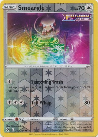 Smeargle 209/264 SWSH Fusion Strike Reverse Holo Common Pokemon Card TCG Near Mint