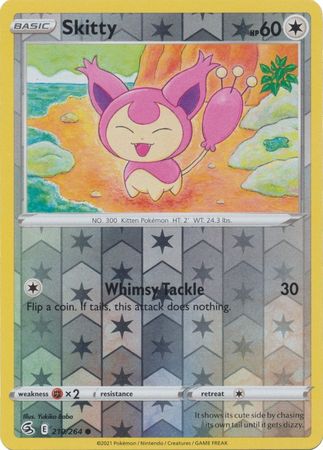 Skitty 210/264 SWSH Fusion Strike Reverse Holo Common Pokemon Card TCG Near Mint