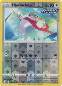 Hawlucha 216/264 SWSH Fusion Strike Reverse Holo Uncommon Pokemon Card TCG Near Mint 