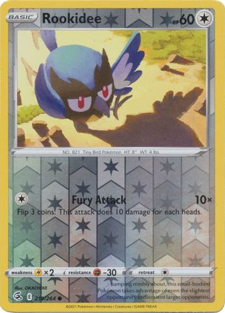 Rookidee 219/264 SWSH Fusion Strike Reverse Holo Common Pokemon Card TCG Near Mint