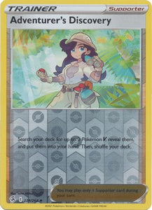 Adventurer's Discovery 224/264 SWSH Fusion Strike Reverse Holo Uncommon Pokemon Card TCG