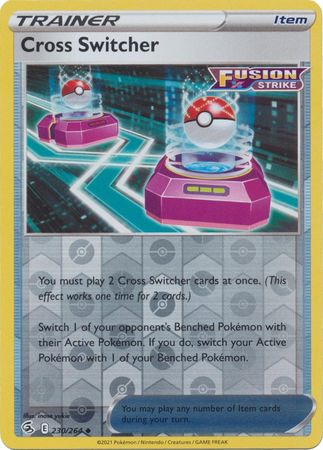 Cross Switcher 230/264 SWSH Fusion Strike Reverse Holo Uncommon Pokemon Card TCG