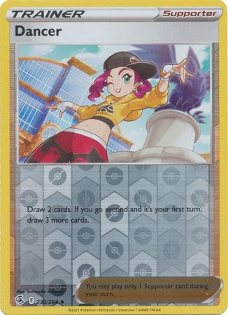 Dancer 232/264 SWSH Fusion Strike Reverse Holo Uncommon Pokemon Card TCG