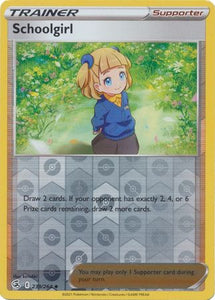 Schoolgirl 239/264 SWSH Fusion Strike Reverse Holo Uncommon Pokemon Card TCG