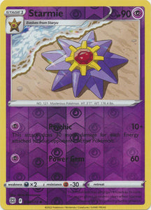 Starmie 55/172 SWSH Brilliant Stars Reverse Holo Uncommon Pokemon Card TCG Near Mint 