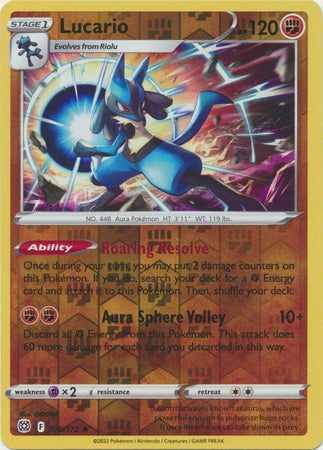 Lucario 79/172 SWSH Brilliant Stars Reverse Holo Rare Pokemon Card TCG Near Mint