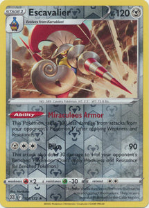 Escavalier 101/172 SWSH Brilliant Stars Reverse Holo Rare Pokemon Card TCG Near Mint