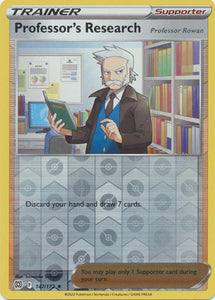Professor's Research 147/172 SWSH Brilliant Stars Reverse Holo Rare Trainer Pokemon Card TCG Near Mint