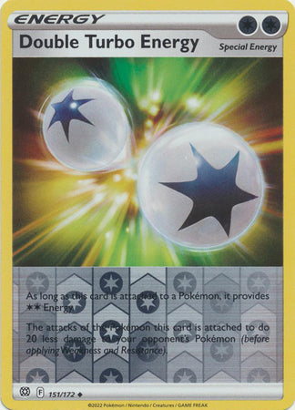 Double Turbo Energy 151/172 SWSH Brilliant Stars Reverse Holo Uncommon Pokemon Card TCG