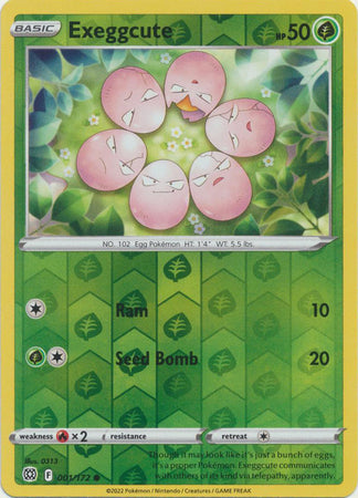 Exeggcute 1/172 SWSH Brilliant Stars Reverse Holo Common Pokemon Card TCG Near Mint