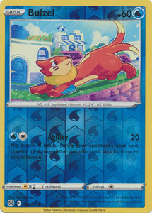 Buizel 38/172 SWSH Brilliant Stars Reverse Holo Common Pokemon Card TCG Near Mint