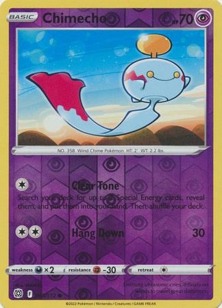 Chimecho 63/172 SWSH Brilliant Stars Reverse Holo Common Pokemon Card TCG Near Mint