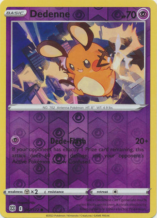 Dedenne 67/172 SWSH Brilliant Stars Reverse Holo Common Pokemon Card TCG Near Mint