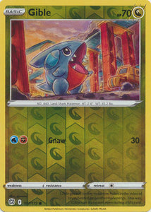 Gible 107/172 SWSH Brilliant Stars Reverse Holo Common Pokemon Card TCG Near Mint