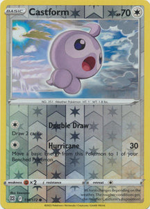 Castform 116/172 SWSH Brilliant Stars Reverse Holo Common Pokemon Card TCG Near Mint