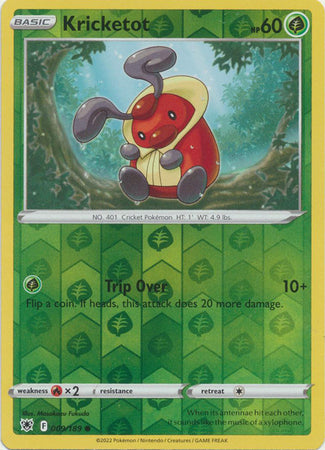 Kricketot 9/189 SWSH Astral Radiance Reverse Holo Common Pokemon Card TCG Near Mint