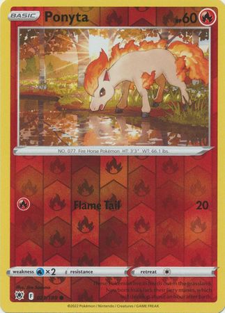 Ponyta 21/189 SWSH Astral Radiance Reverse Holo Common Pokemon Card TCG Near Mint