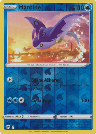 Mantine 34/189 SWSH Astral Radiance Reverse Holo Common Pokemon Card TCG Near Mint