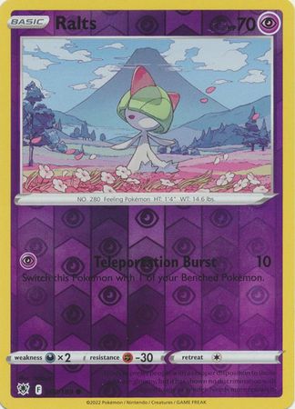 Ralts 60/189 SWSH Astral Radiance Reverse Holo Common Pokemon Card TCG Near Mint