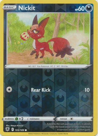 Nickit 103/189 SWSH Astral Radiance Reverse Holo Common Pokemon Card TCG Near Mint