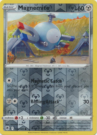 Magnemite 105/189 SWSH Astral Radiance Reverse Holo Common Pokemon Card TCG Near Mint