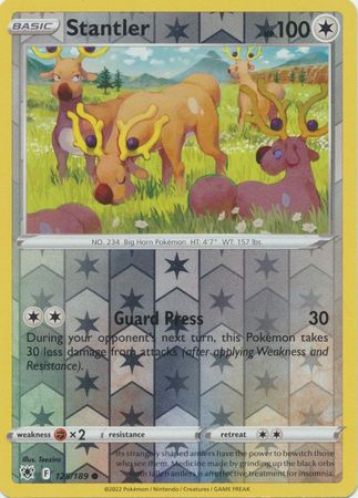 Stantler 125/189 SWSH Astral Radiance Reverse Holo Common Pokemon Card TCG Near Mint