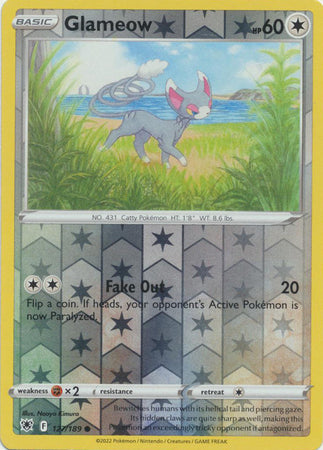 Glameow 127/189 SWSH Astral Radiance Reverse Holo Common Pokemon Card TCG Near Mint