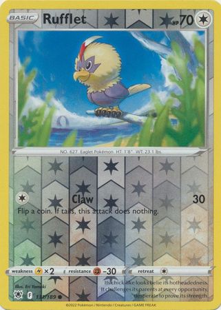 Rufflet 131/189 SWSH Astral Radiance Reverse Holo Common Pokemon Card TCG Near Mint