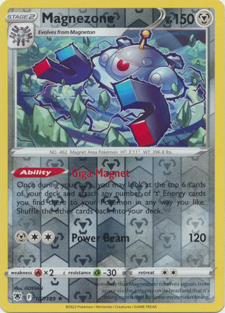 Magnezone 107/189 SWSH Astral Radiance Reverse Holo Rare Pokemon Card TCG Near Mint