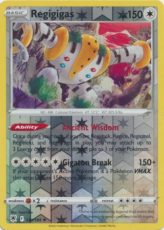 Regigigas 130/189 SWSH Astral Radiance Reverse Holo Rare Pokemon Card TCG Near Mint
