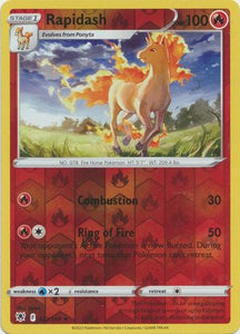 Rapidash 22/189 SWSH Astral Radiance Reverse Holo Rare Pokemon Card TCG Near Mint